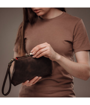 Косметичка жіноча (cbag) коричнева матова Косметичка жіноча (cbag) коричнева матова